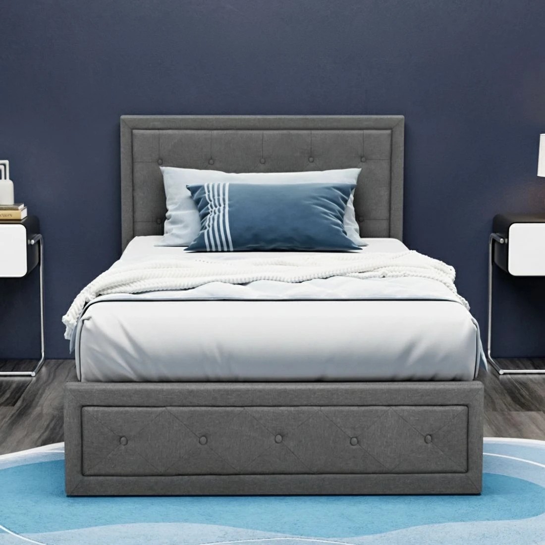 5 Artiss Bed Frame King Single Size Gas Lift  TIYO - Grey, 5 of 7