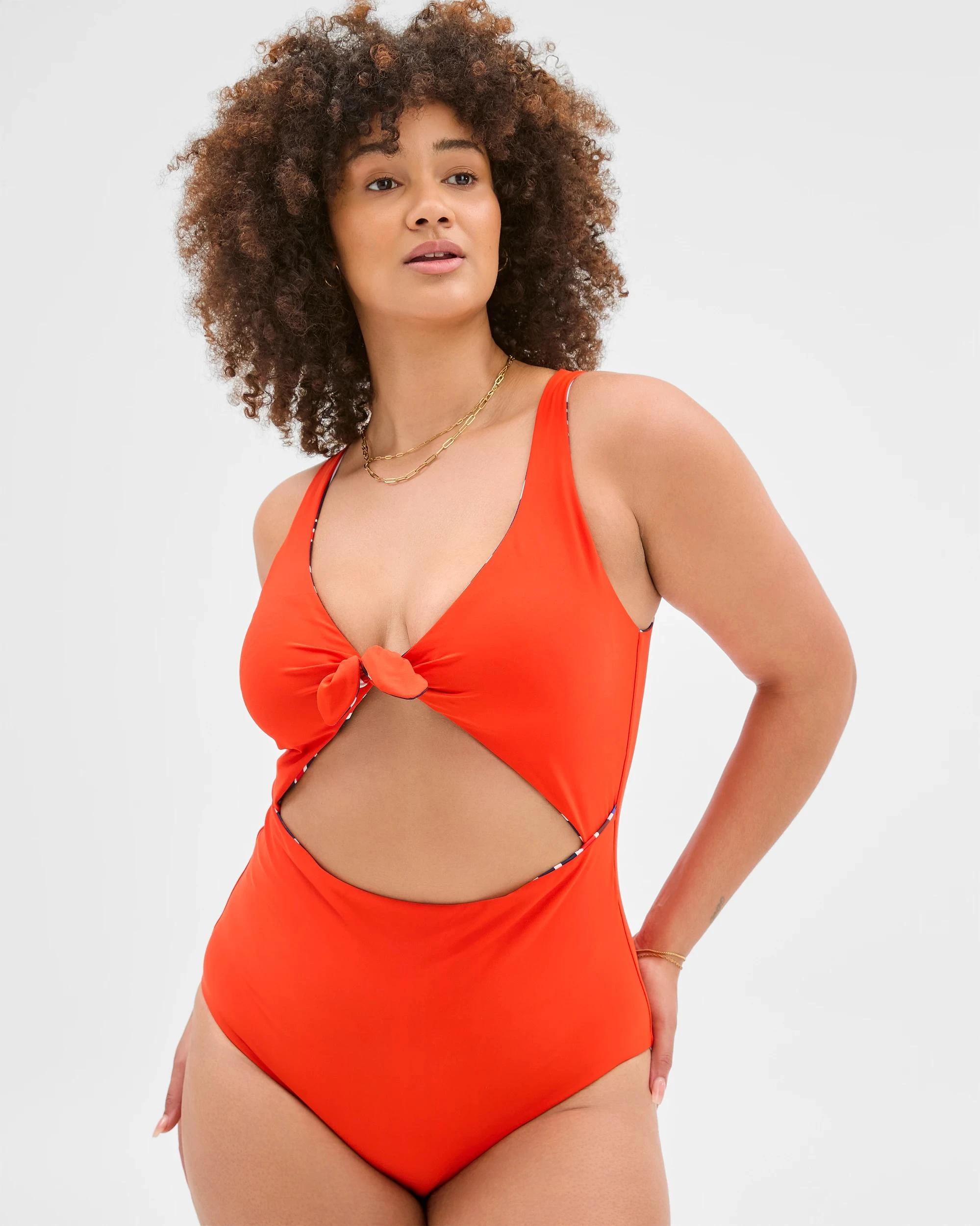 5 Target Resort Reversible Twist Front One Piece Bathers TANGERINE/SUMMER ABSTRACT, 5 of 10