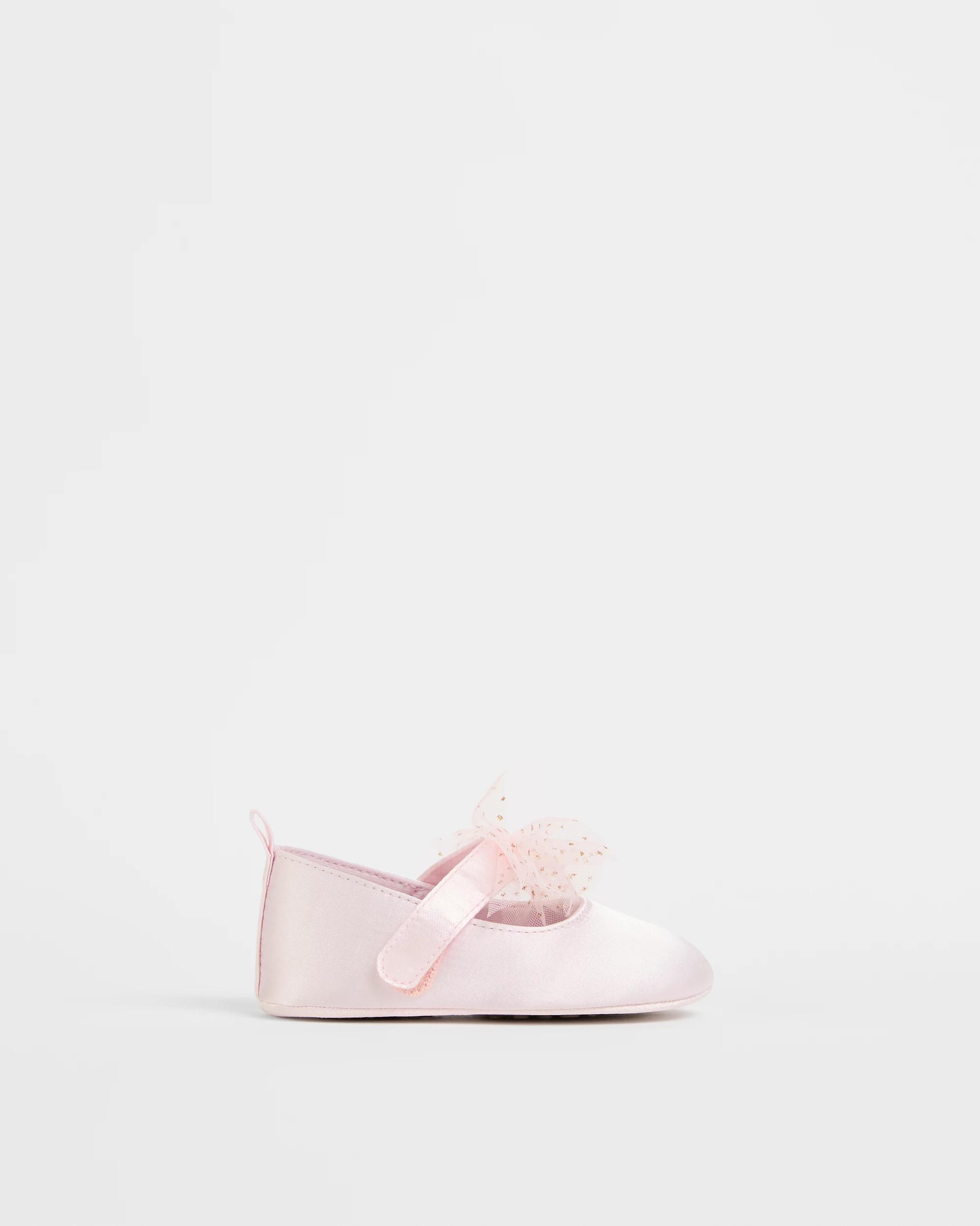 1 Target Baby Pre-Walker Satin Bow Pumps PINK, 1 of 3