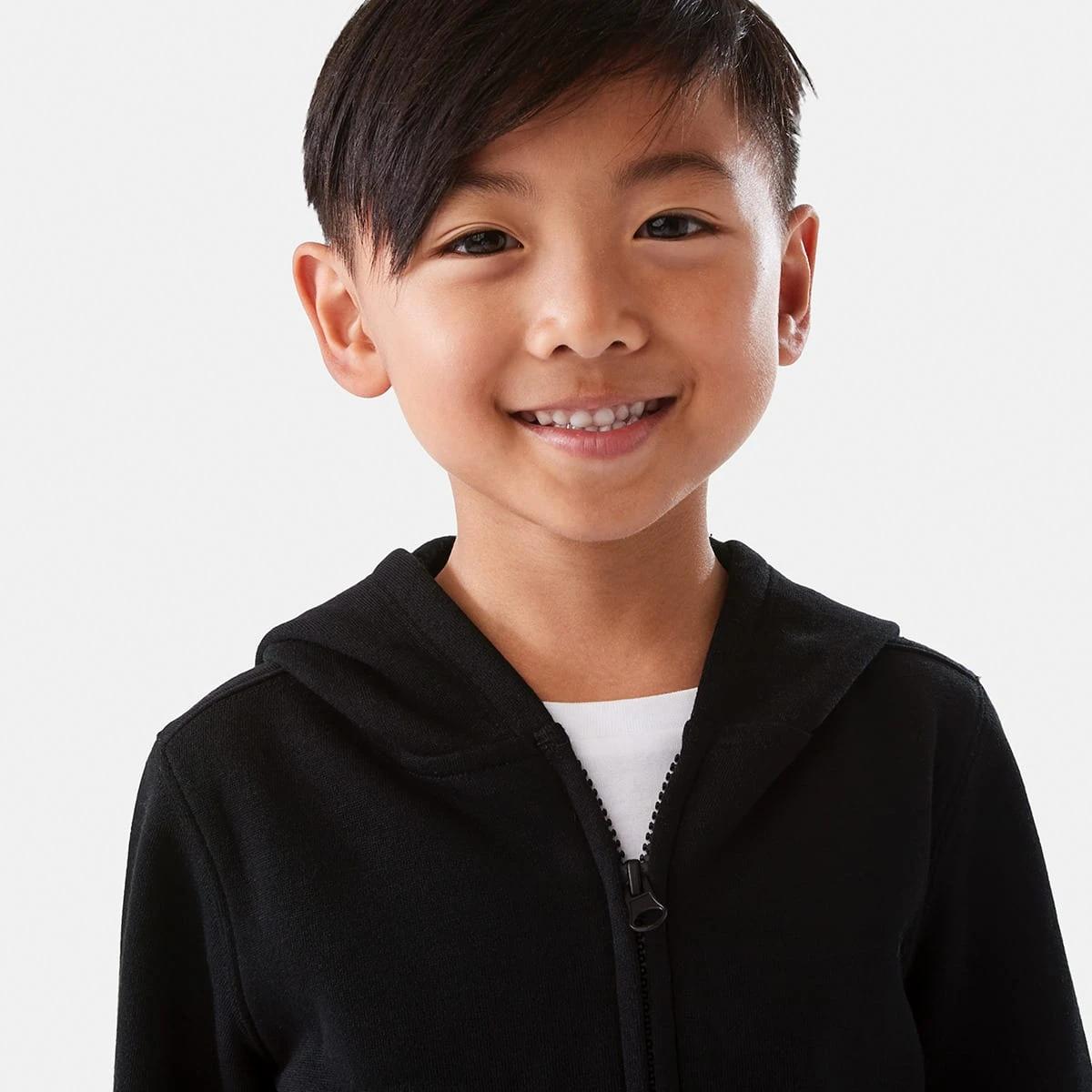 4 Plain Zip Through Hoodie Black, 4 of 9