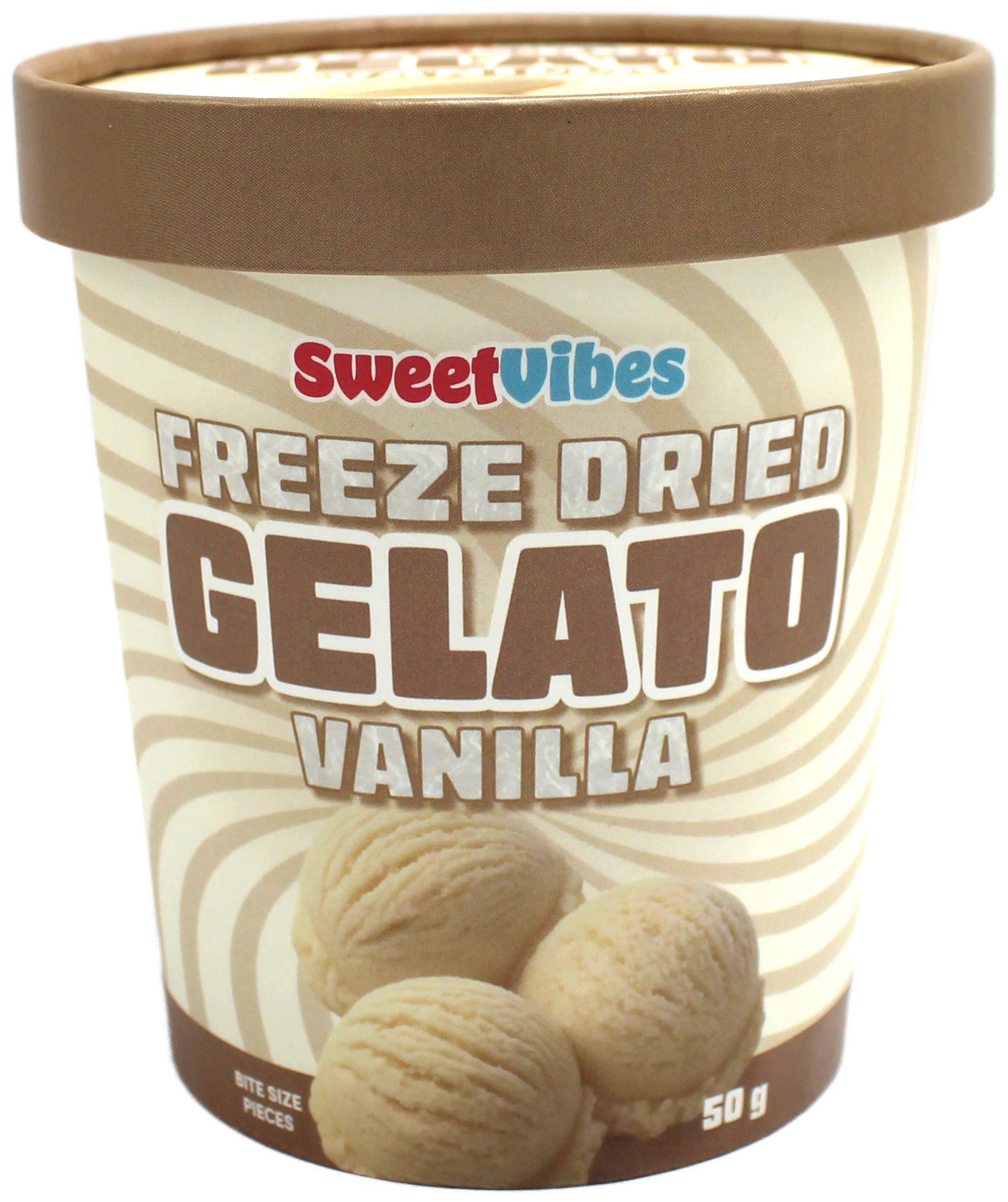1 Sweet Vibes Freeze Dried Gelato 50g - Vanilla, 1 of 3