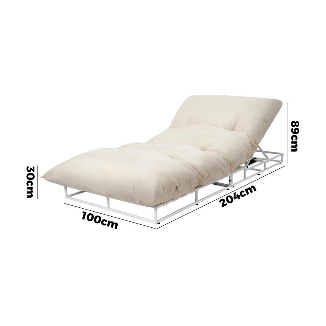 9 Livsip Outdoor Sun Lounge Day Bed Patio Garden Chairs
 - Beige, 9 of 9