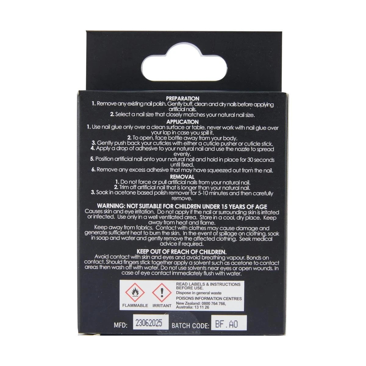 4 OXX Cosmetics Halloween 24 Pack Artificial Nails with Adhesive - Squareletto Shape, Dark Webs, 4 of 4