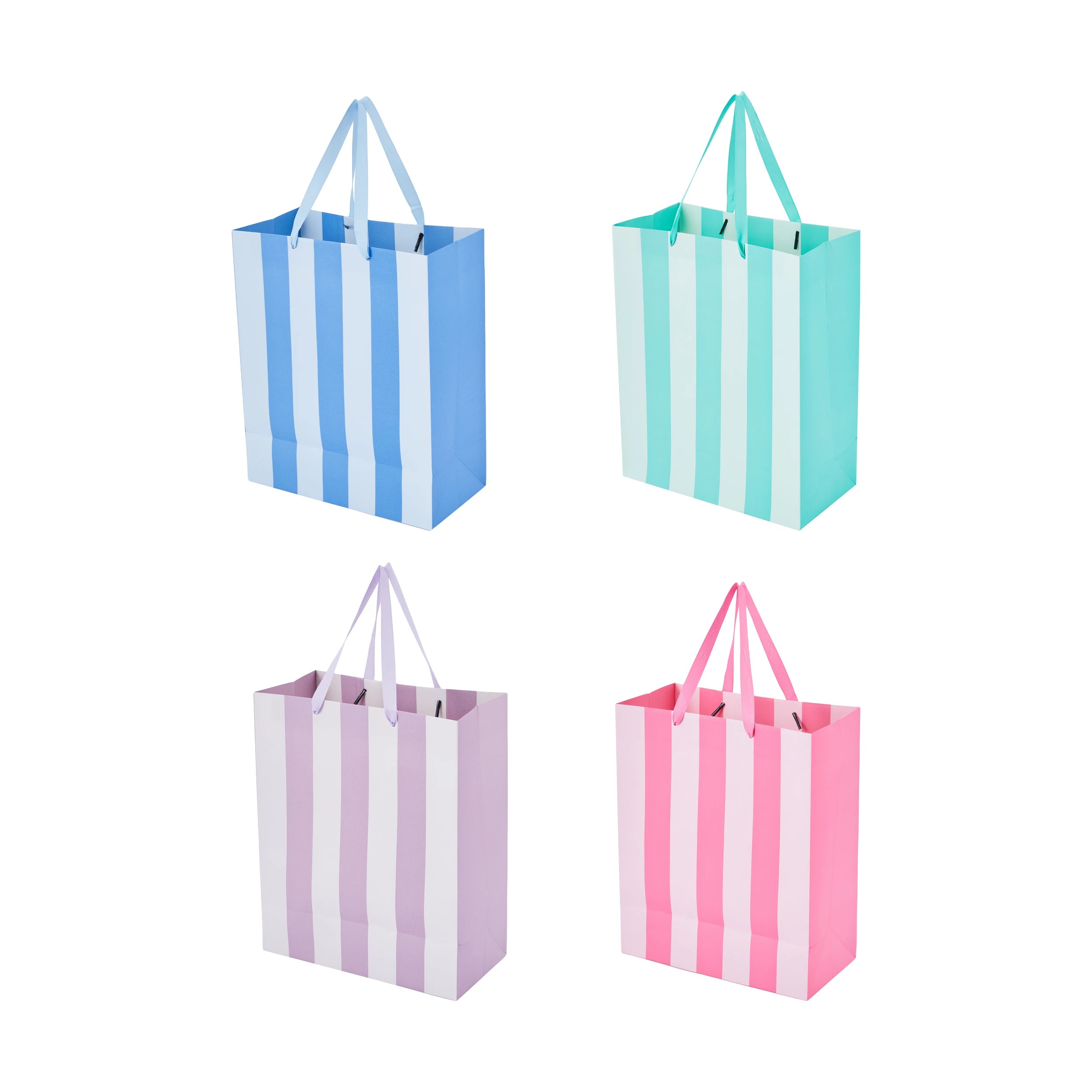 1 4 Pack Multi Stripe Gift Bags - Large, 1 of 4
