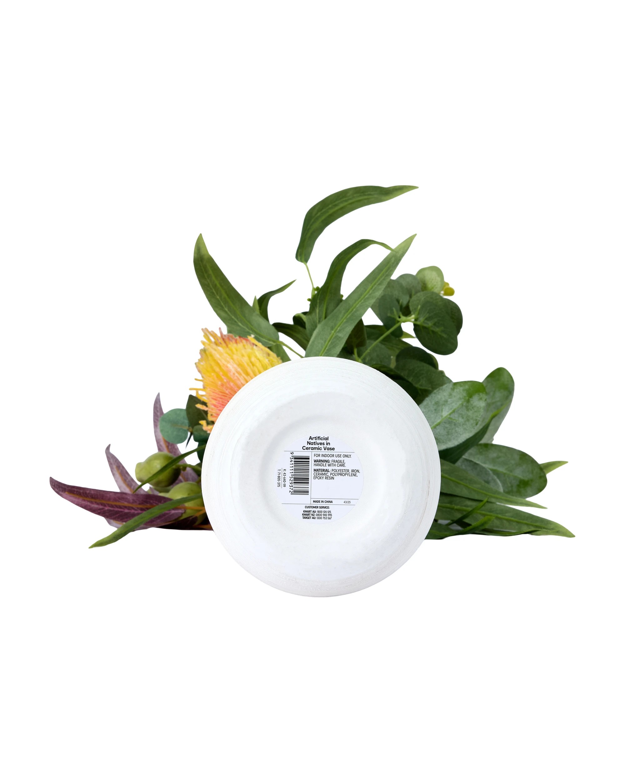 3 Artificial Natives in Ceramic Vase, 3 of 3