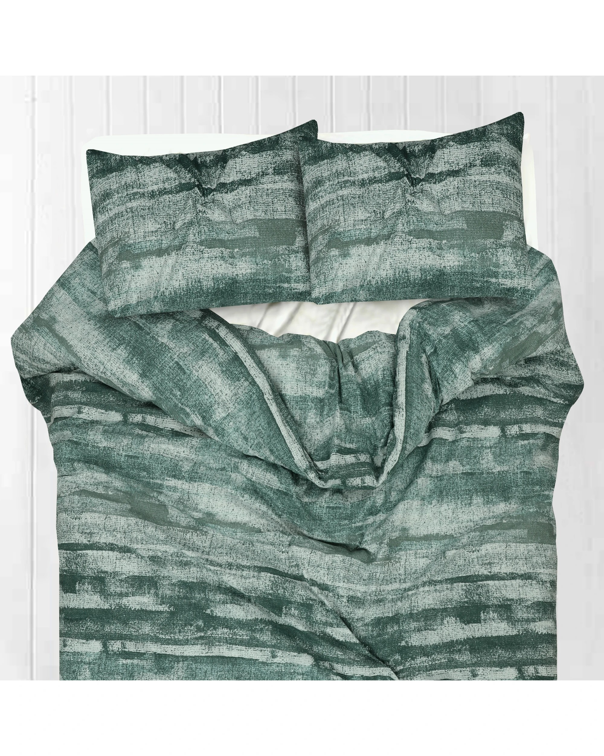 3 Amsons Eden Sage Pure Cotton Quilt Cover Set - King - Green, 3 of 3