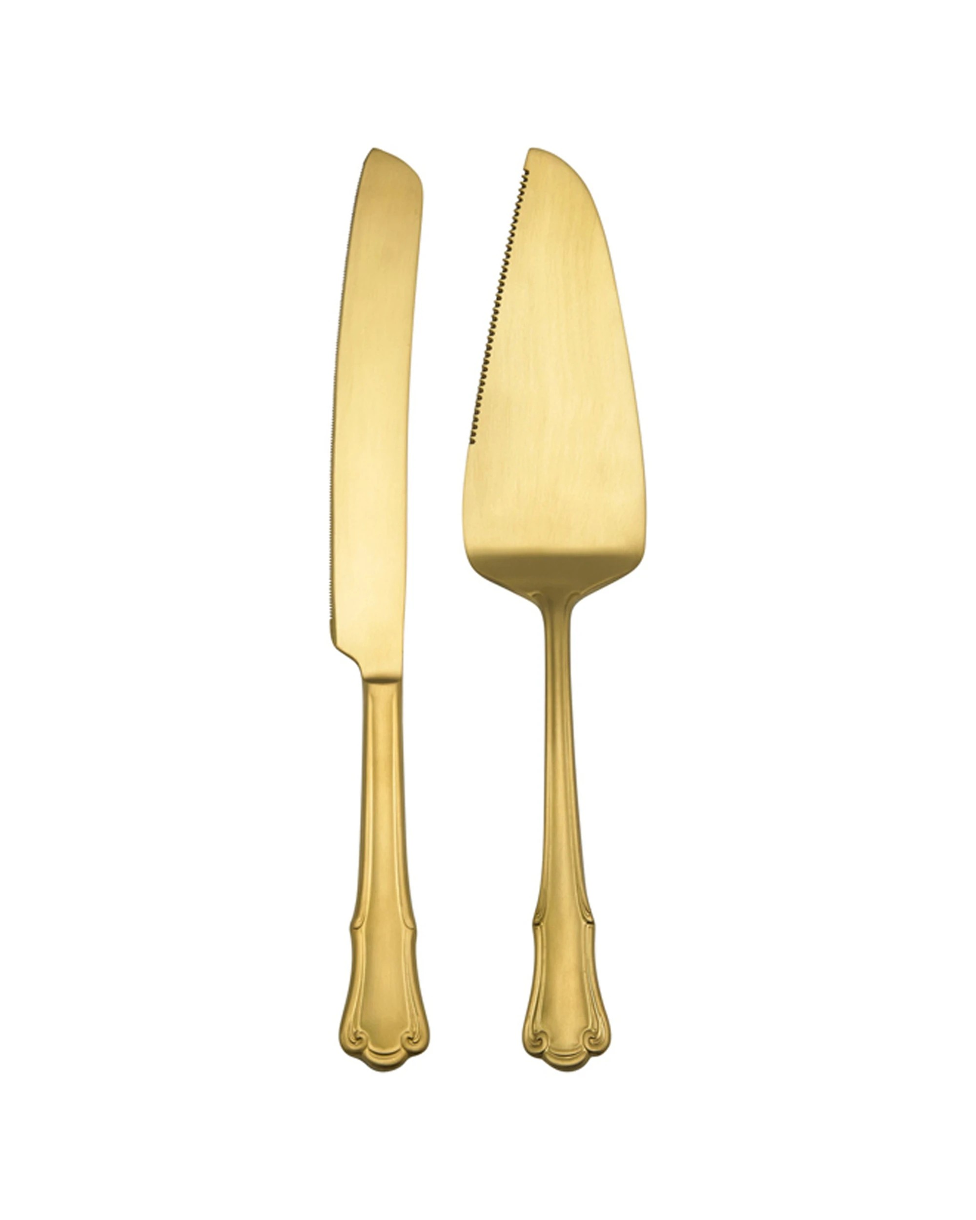 1 Casa Domani Castello 2-Piece Cake Serving Set, Gold Stainless Steel - Gold, 1 of 3