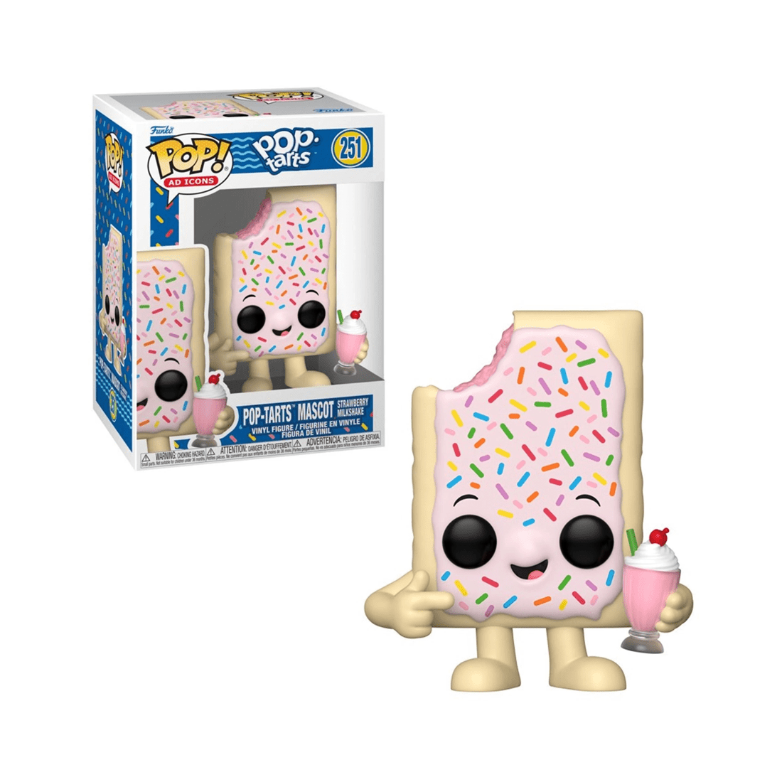 1 Funko Ad Icons: PopTarts - Pop-Tarts Mascot Strawberry Milkshake Funko POP! Vinyl, 1 of 3