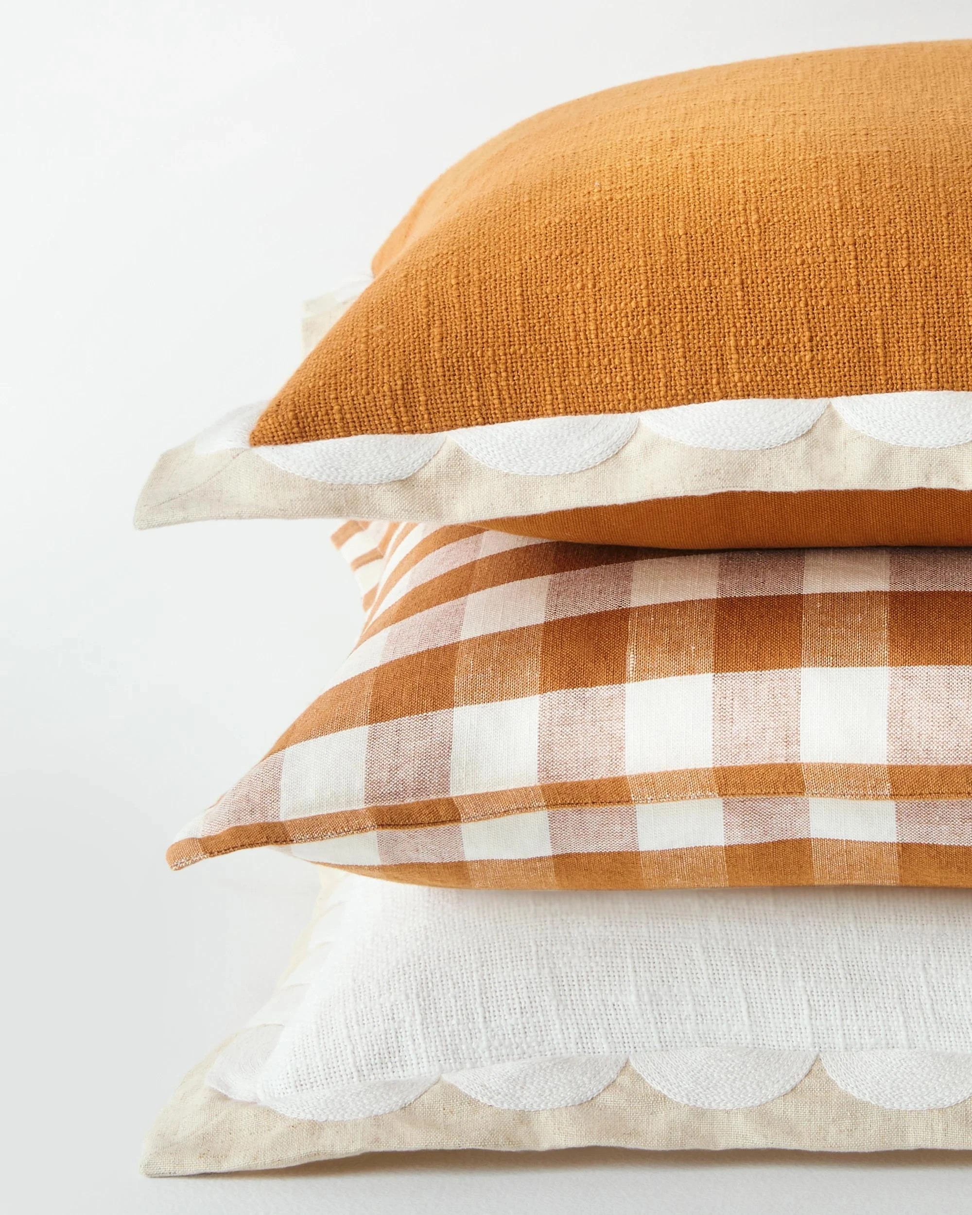 3 Target Sutton Linen Cotton YD Gingham Cushion - Yellow, 3 of 4