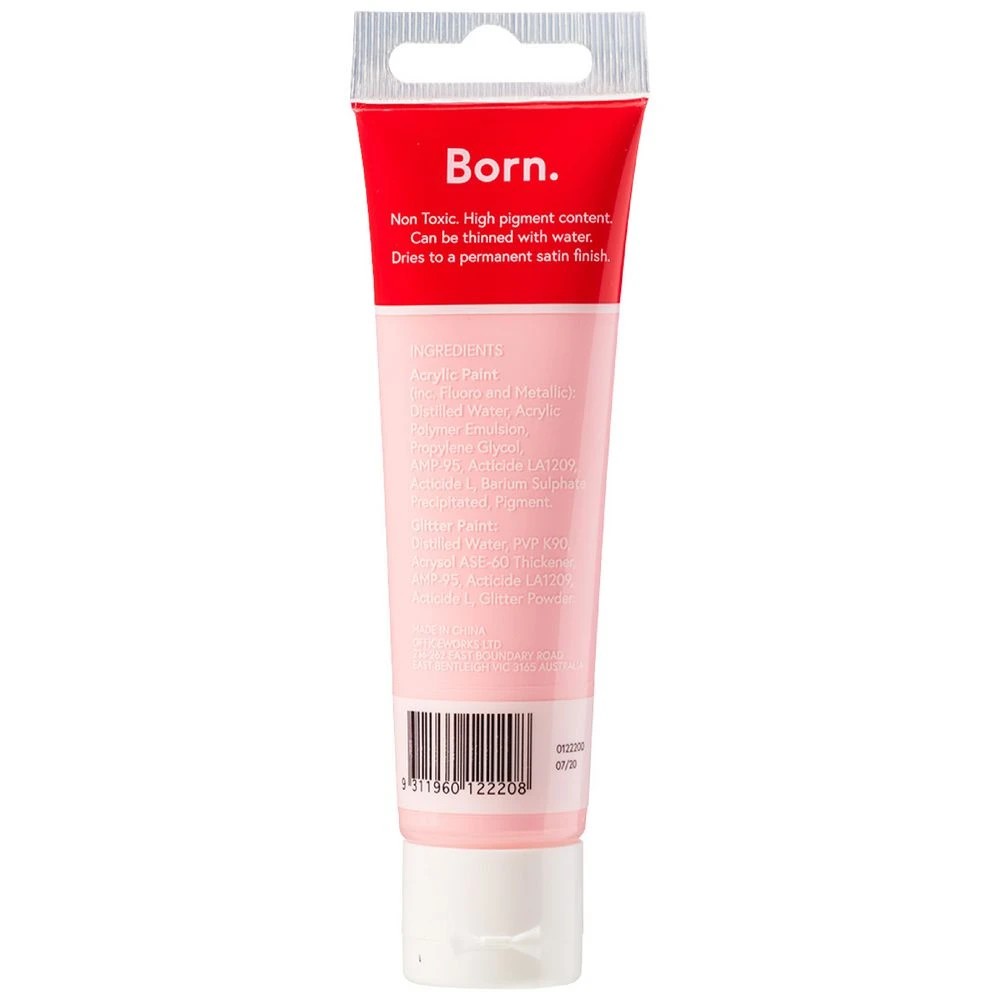 2 Born Acrylic Paint 60mL Pastel Pale Pink, 2 of 3
