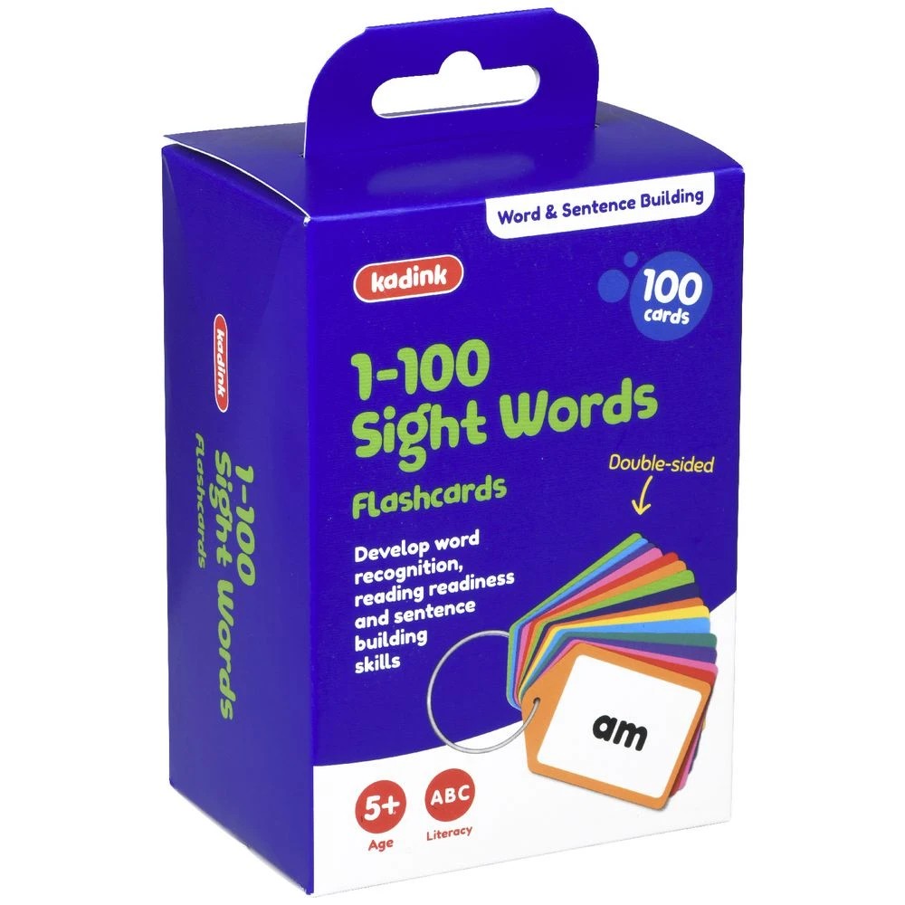 2 Kadink Flashcards 1-100 Sight Words, 2 of 5