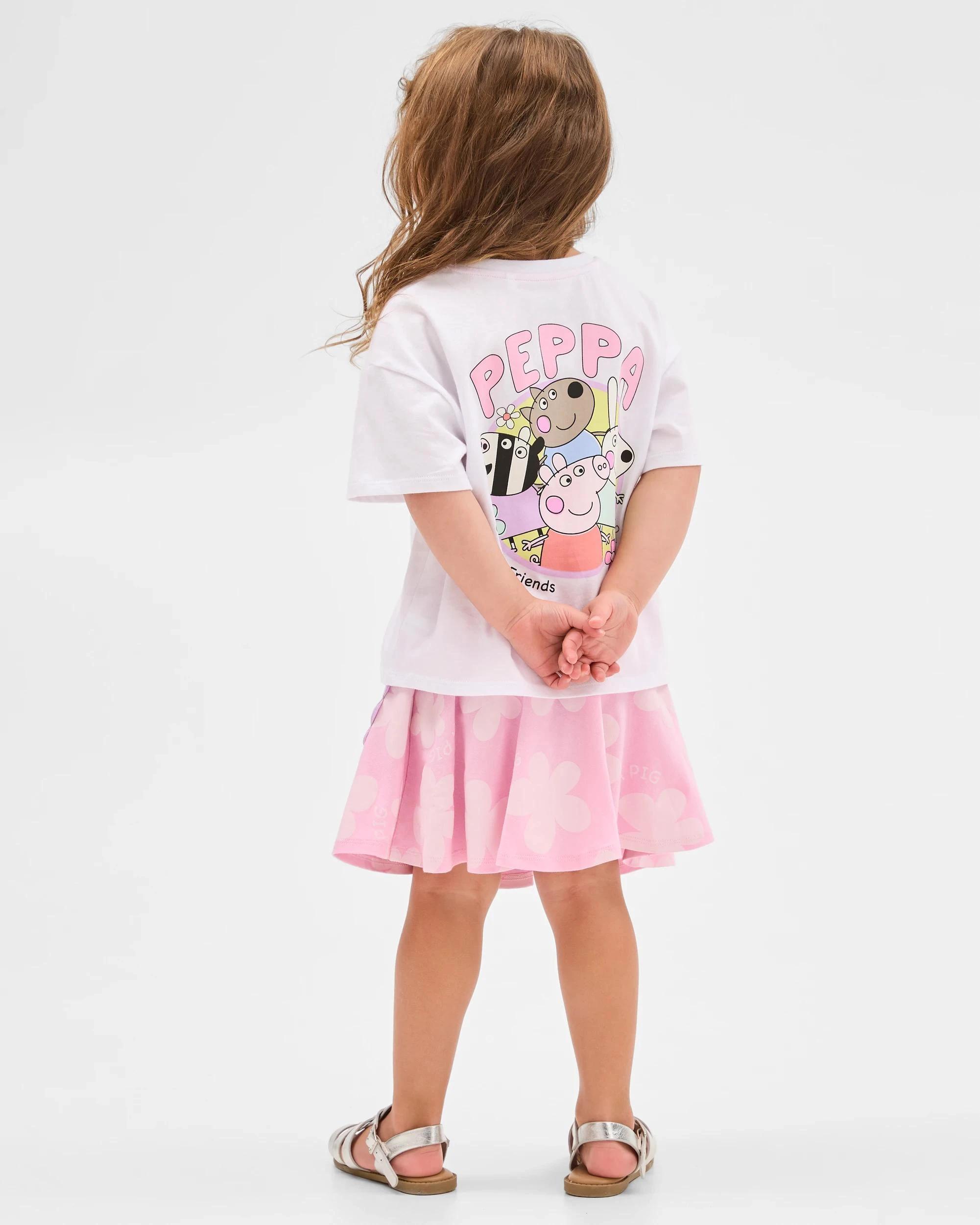 4 Peppa Pig Australian Cotton T-Shirt and Skirt Set PINK, 4 of 7