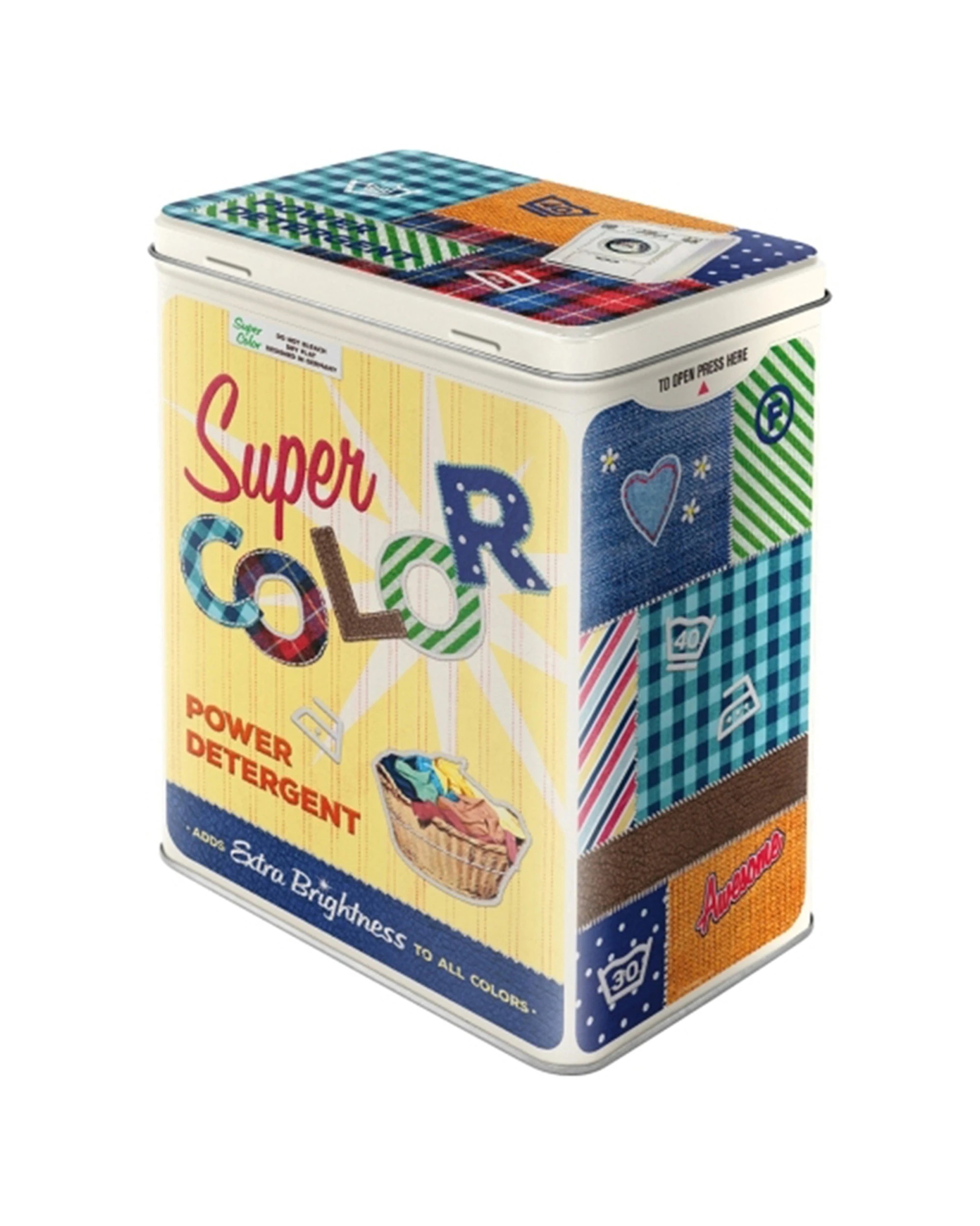 1 Nostalgic-Art Large Storage Tin Box - Colourful Food Safe - Multi, 1 of 1