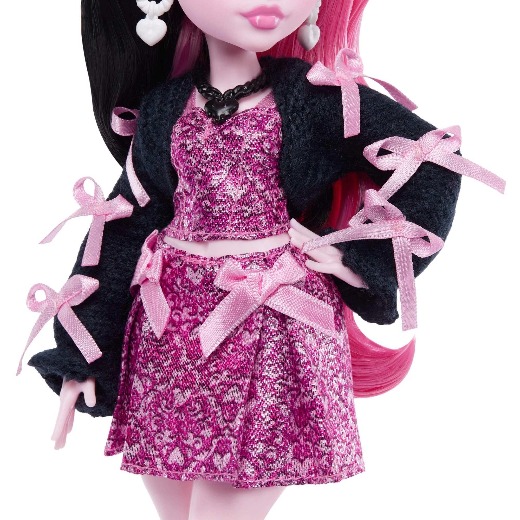 3 Monster High Draculaura Fashion Doll in Bow Dress & 7 Accessories, 3 of 6