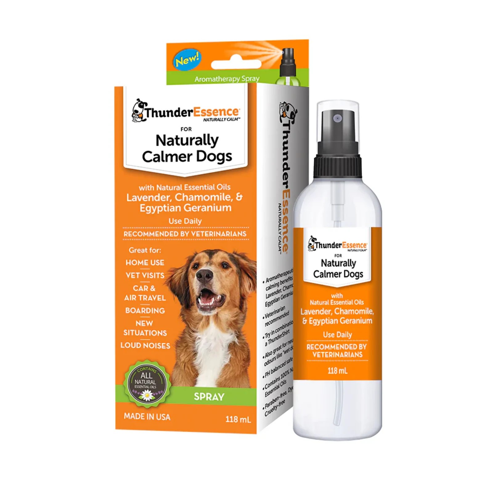 1 Thunderessence Calming Essential Oil Spray  For Dogs 118ml, 1 of 2