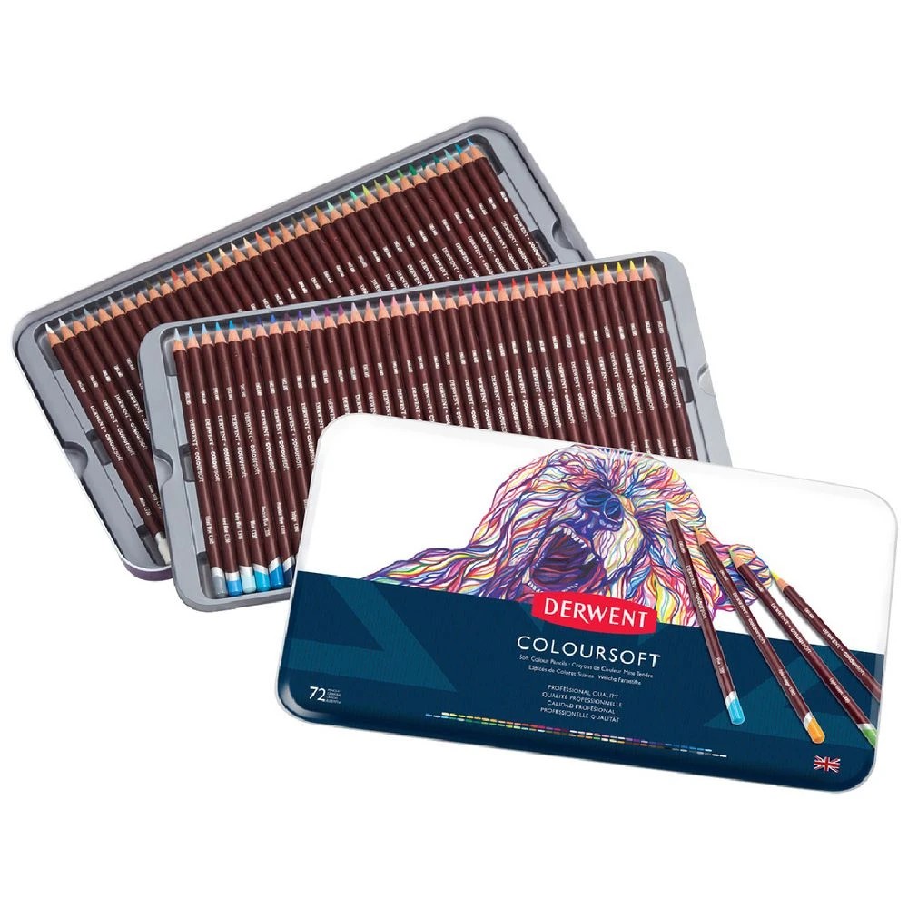 1 Derwent Coloursoft Pencils 72 Pack, 1 of 2