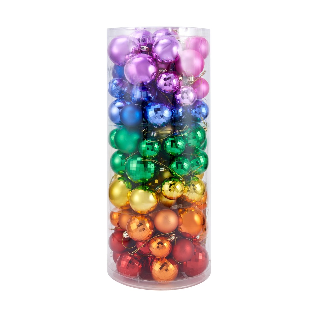 1 100 Pack Brights Christmas Baubles, 1 of 4