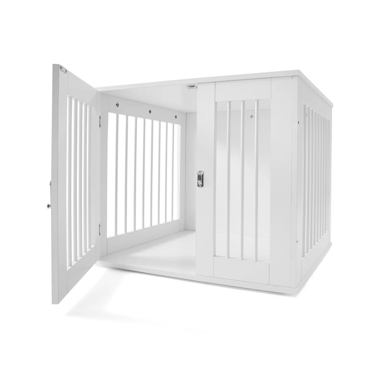2 Pet Crate Wooden White - Medium, 2 of 9