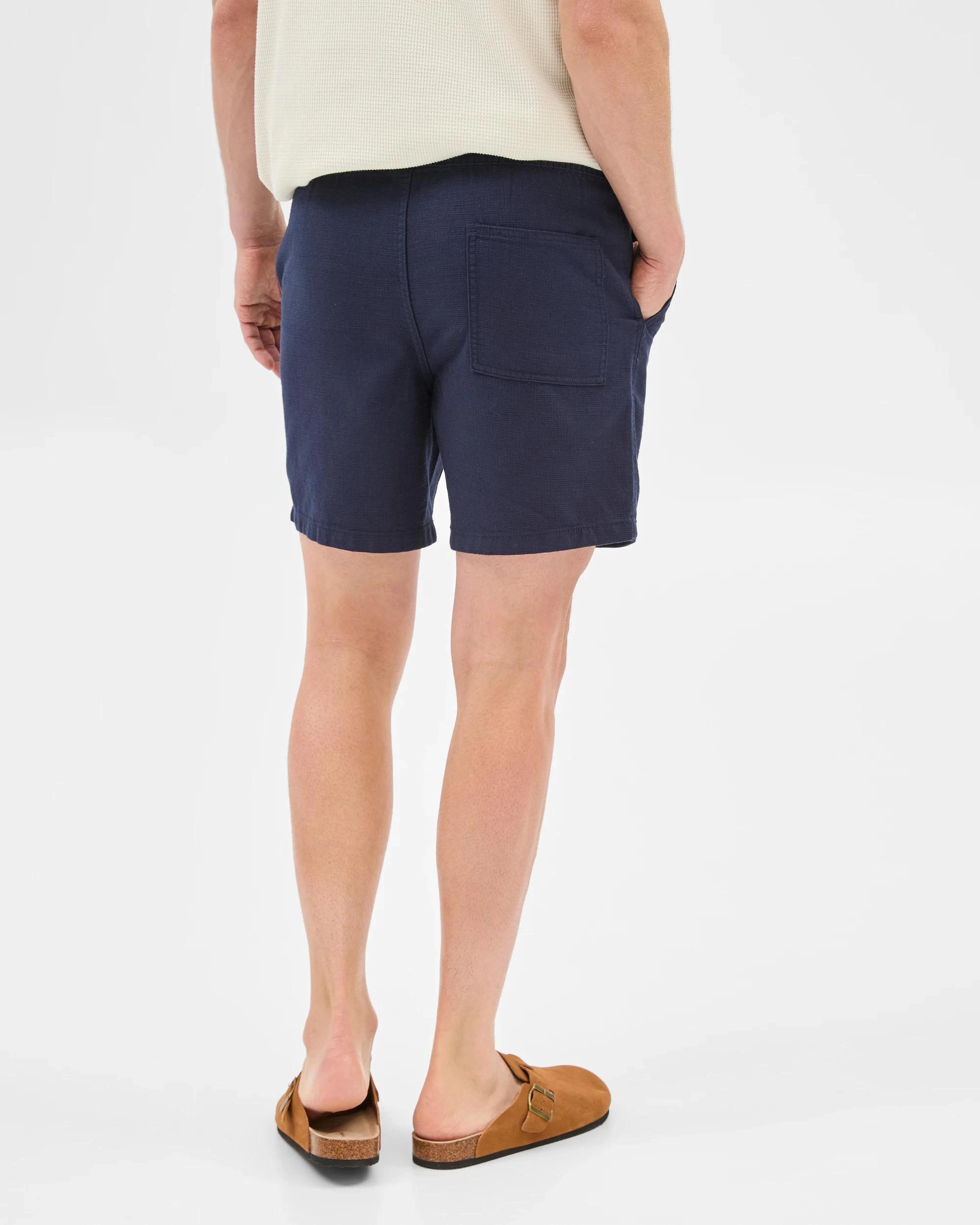 7 Target Australian Cotton Textured Shorts NAVY BLUE, 7 of 7