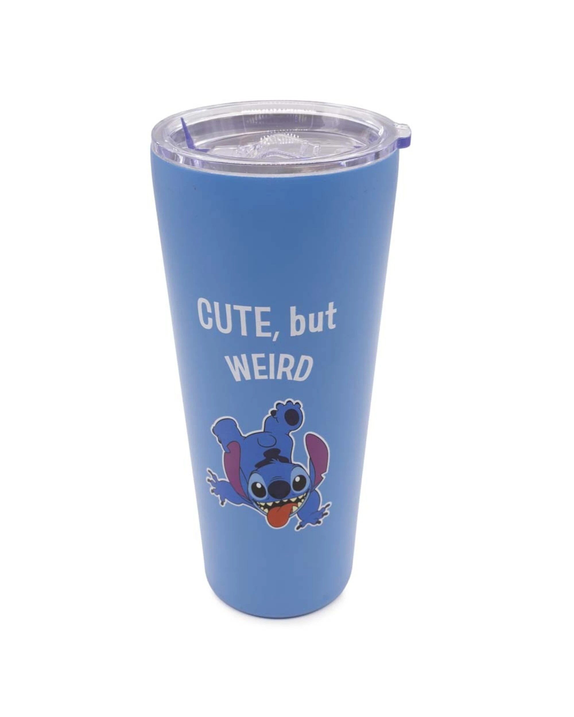 1 Disney - Lilo & Stitch - Stitch Cute But Weird Premium Travel Mug - Blue, 1 of 2
