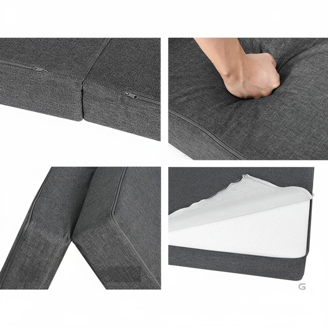 7 Giselle Bedding Foldable Mattress Folding Foam Queen - Queen Bed - Grey, 7 of 7