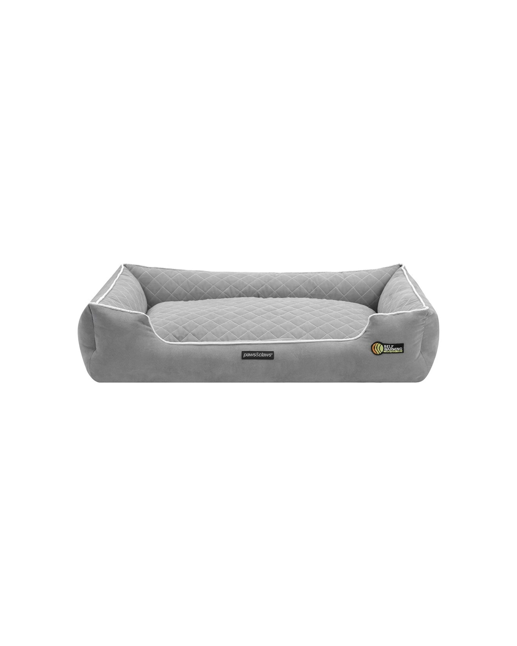 4 Paws And Claws 90x60cm Self Warming Walled Bed Large Thermal Insulation
 - grey, 4 of 8