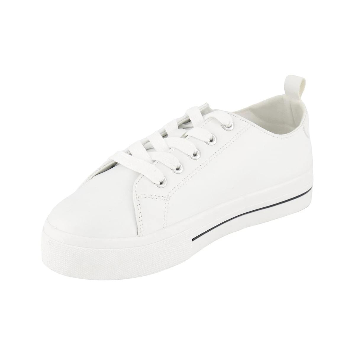 3 Platform Lace Up Sneakers White, 3 of 5