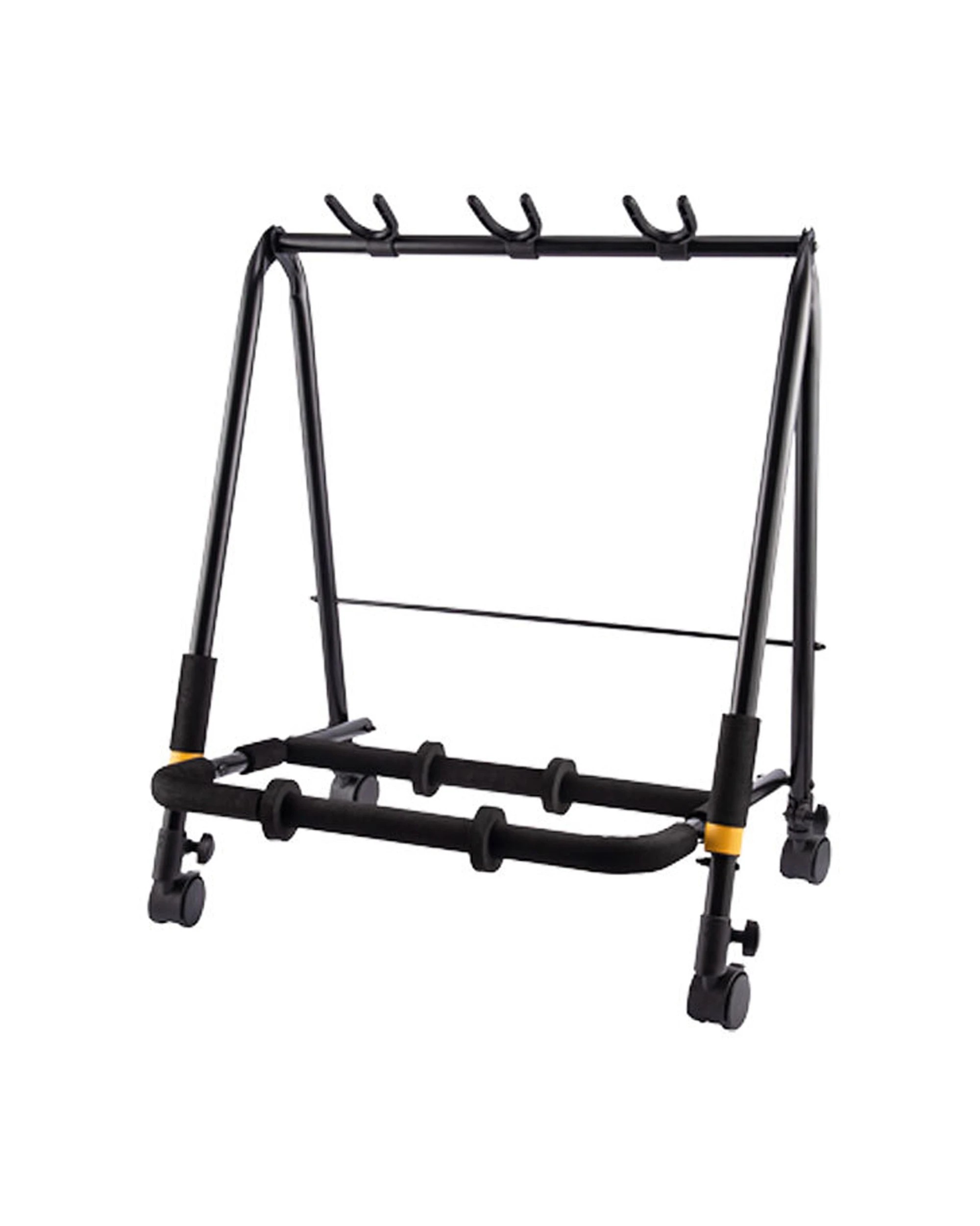 1 Hercules Plus Expandable Multi-Rack For Guitar & Bass With Caster Wheels - Black, 1 of 4