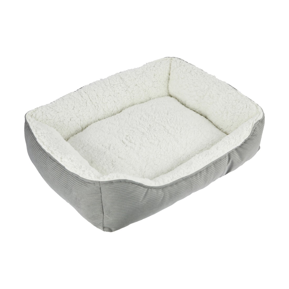 4 Pet Bed Lounge Corduroy - Medium, Grey, 4 of 8