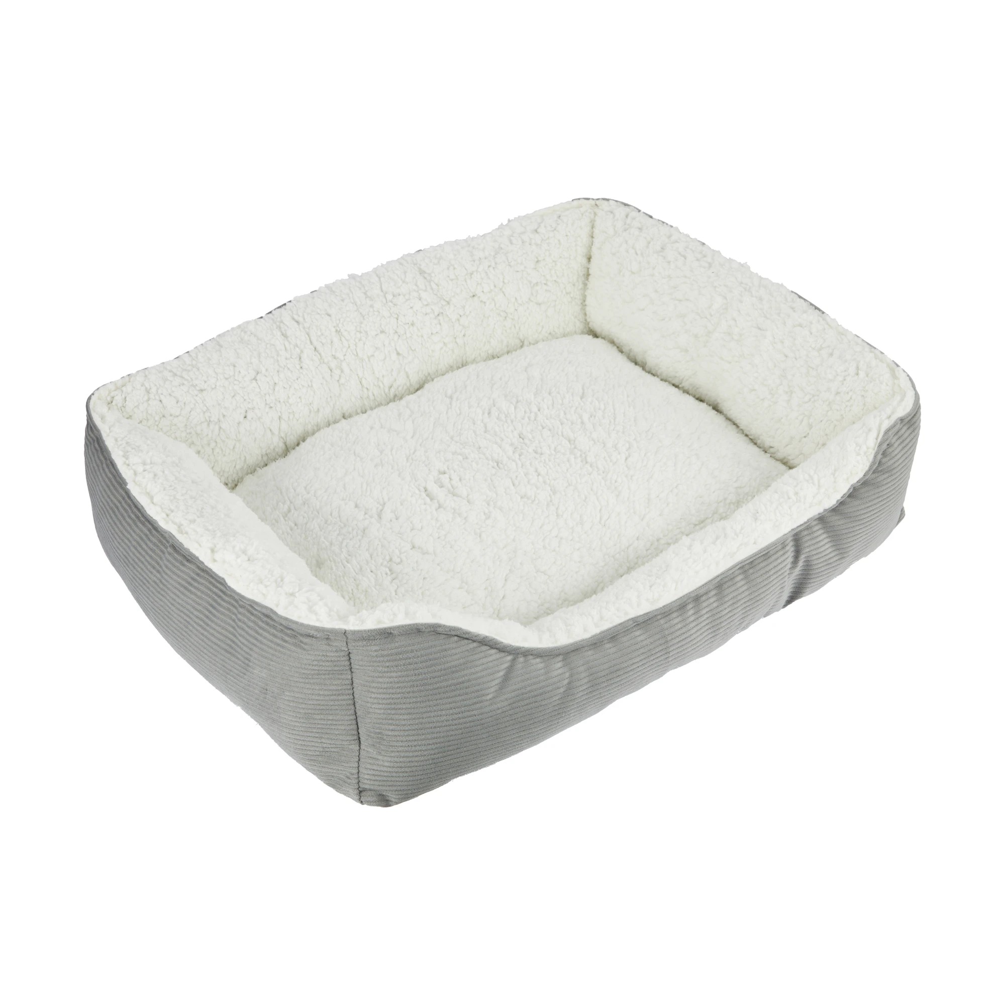 4 Pet Bed Lounge Corduroy - Medium, Grey, 4 of 8