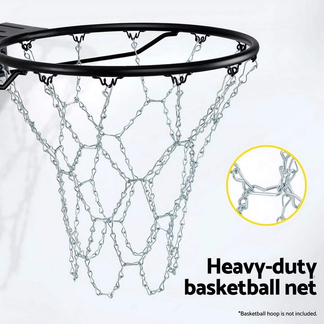 5 Everfit Basketball Ring Metal Braided Chain Net 12 Loop - Silver, 5 of 6