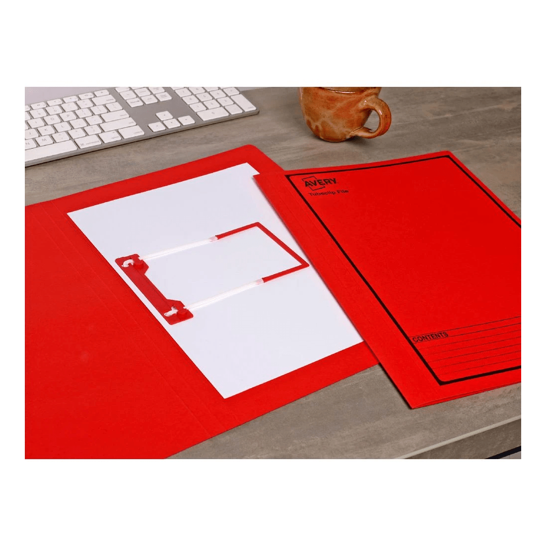 3 Avery Foolscap Tubeclip File Red, 3 of 7