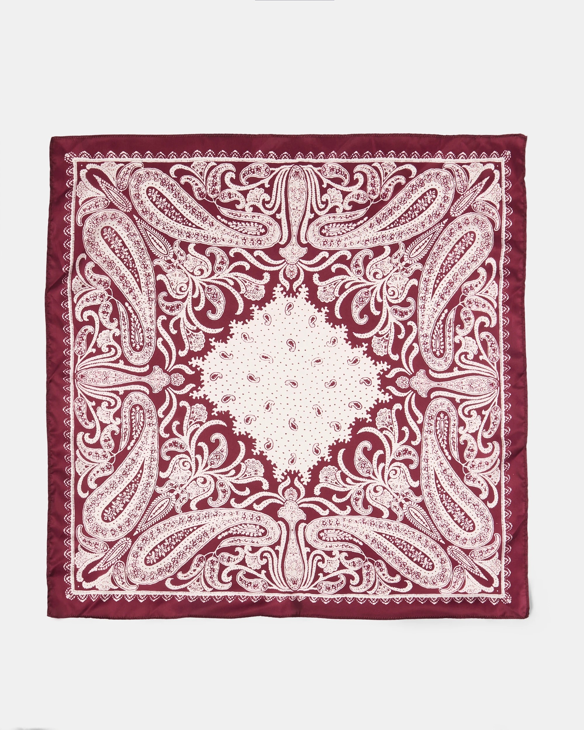 2 Paisley Hairscarf - Red, 2 of 3