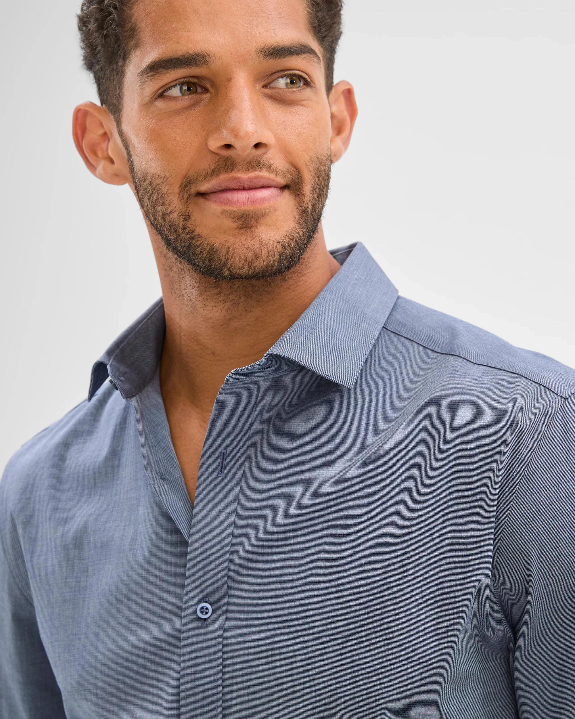 6 Slim Stretch Shirt - Preview MID BLUE, 6 of 6