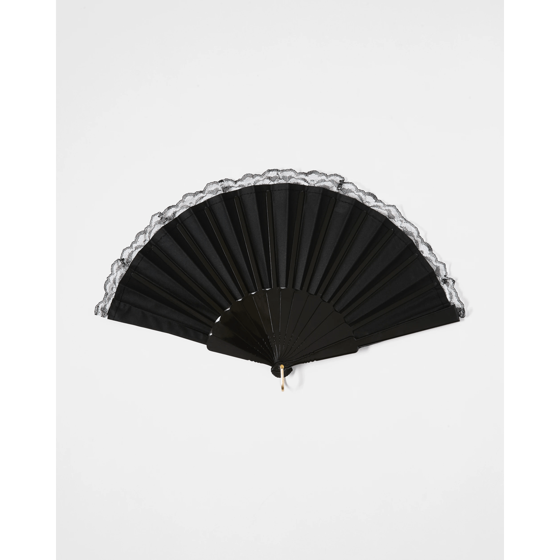 1 Lace Trim Fan - Black, 1 of 3