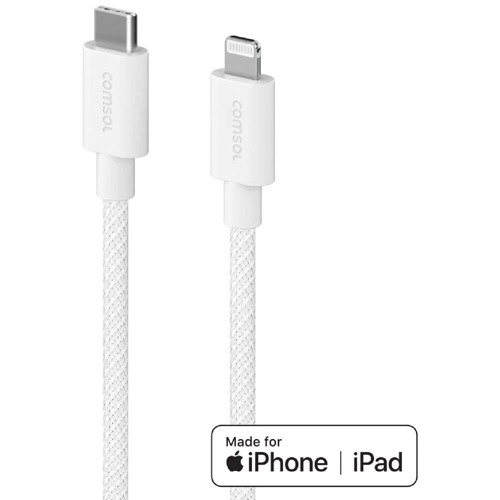 1 Comsol USB-C to Lightning Cable 2m White, 1 of 5