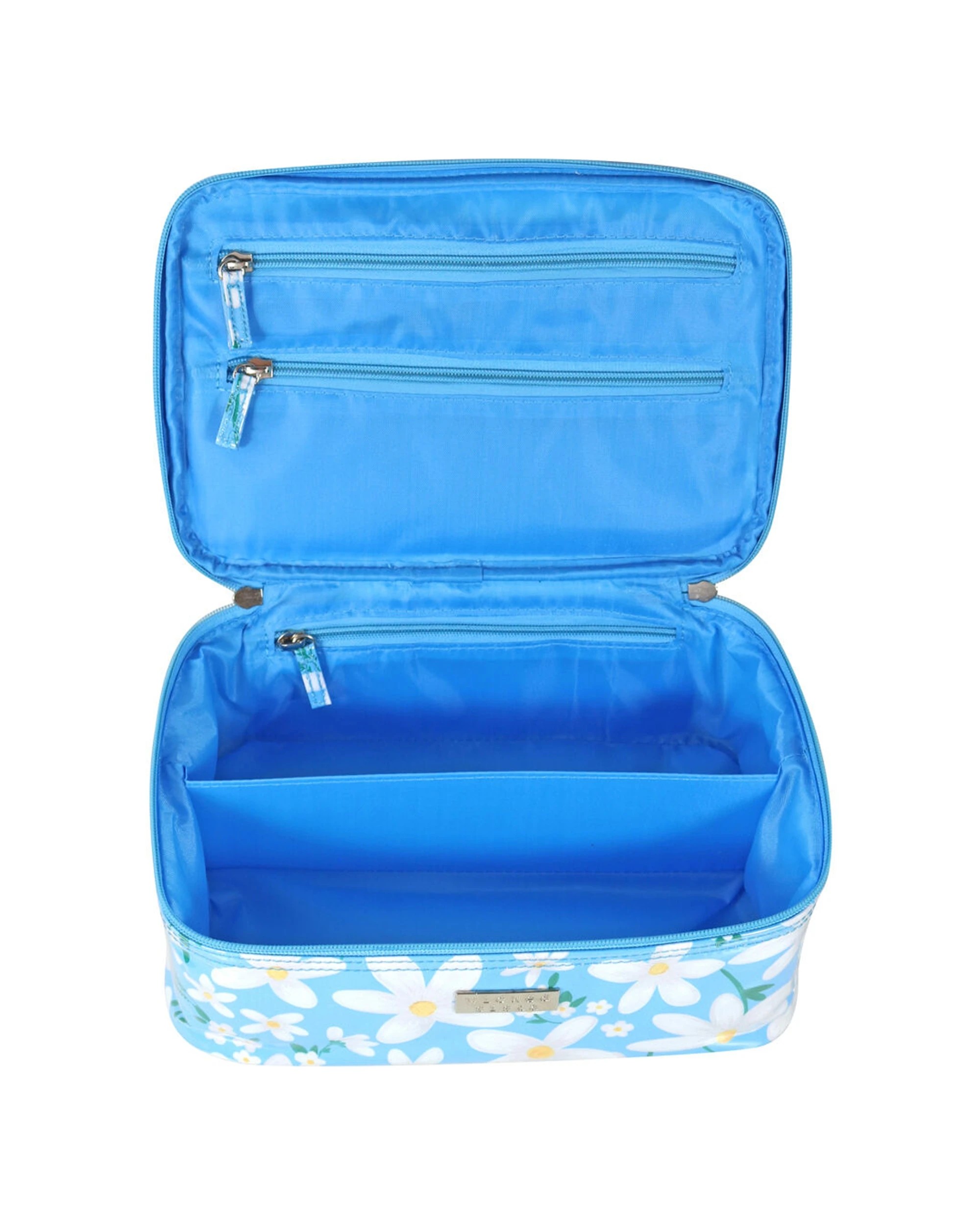 2 Wicked Sista Daisy Beauty Make Up Toiletries Bag Travel Case 28x11.5x18cm - Blue, 2 of 2