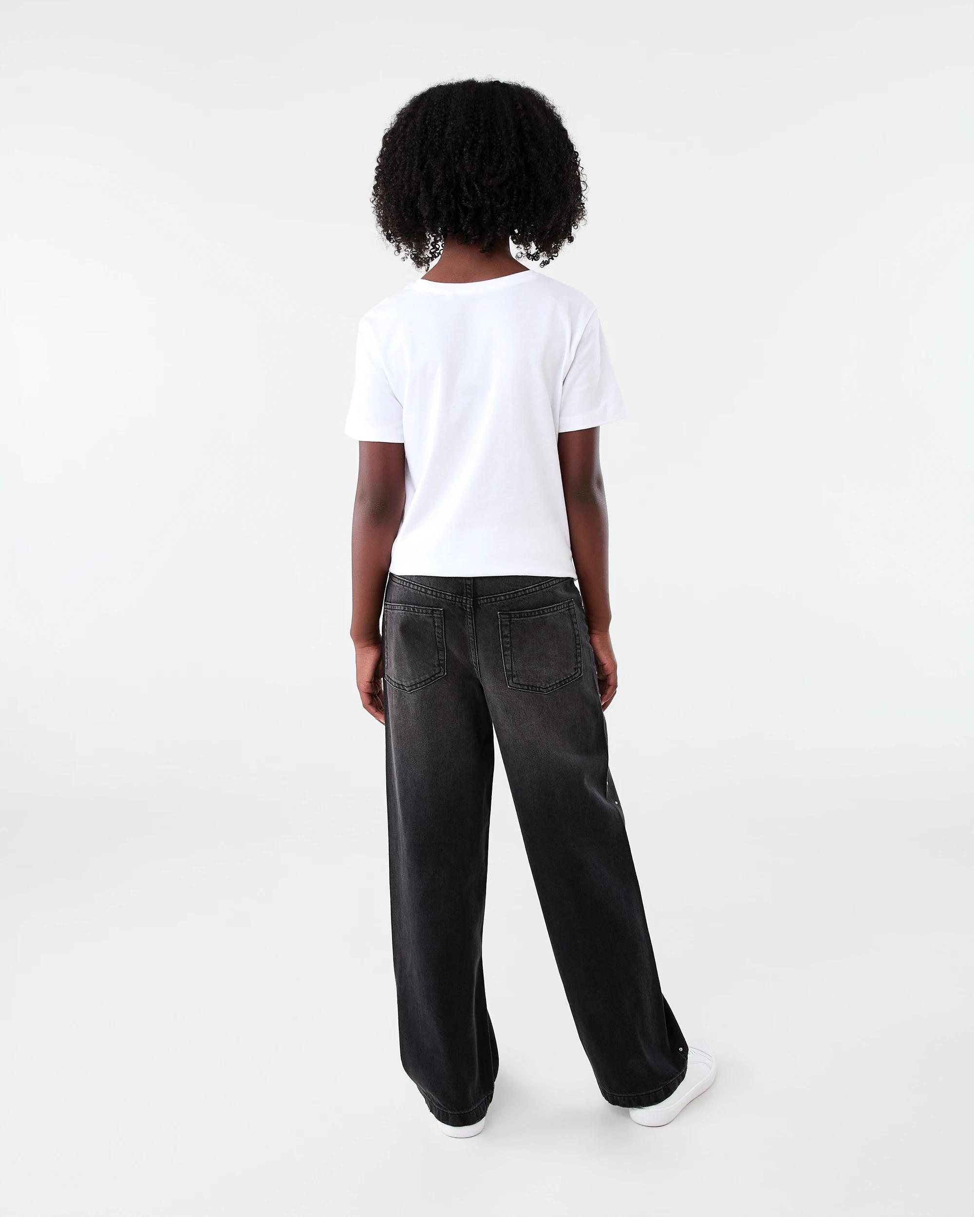 8 Stud Detail Wide Leg Jeans Blk Denim, 8 of 8