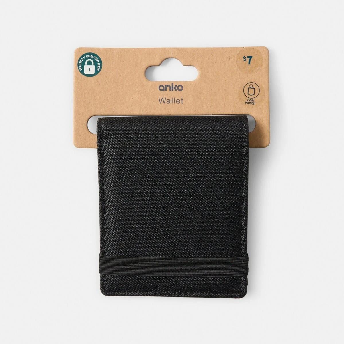 6 Canvas Billfold Wallet BLACK, 6 of 6