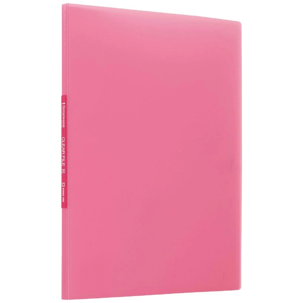 1 King Jim Fixed Display Book 20 Pockets Gloss Pink, 1 of 3