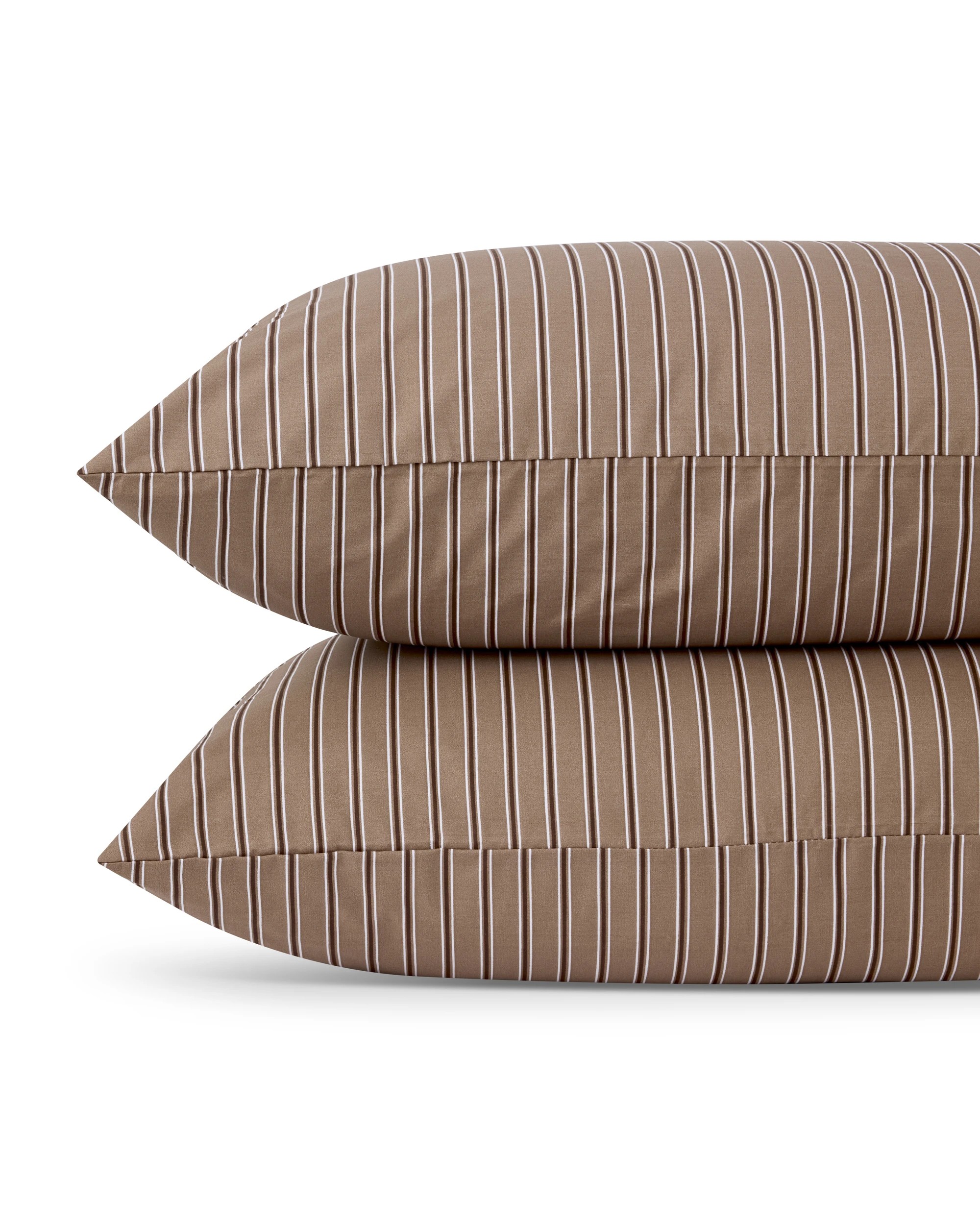 2 250 Thread Count Stripe Cotton Sheet Set - King Bed, Mocha, 2 of 7