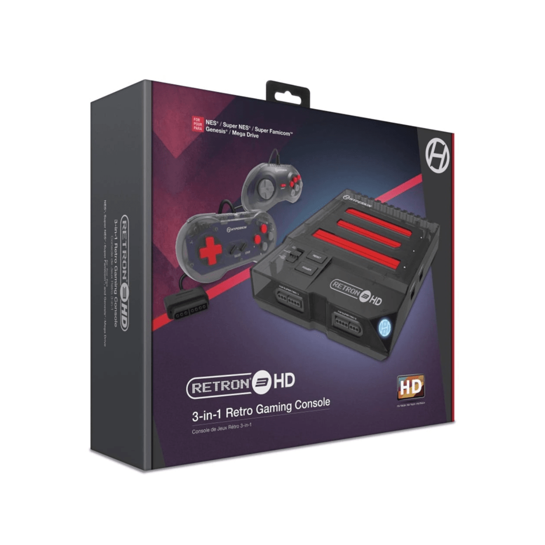 1 Hyperkin NES RetroN HD 3-in-1 Retro Gaming Console - Space Black - Multi, 1 of 8