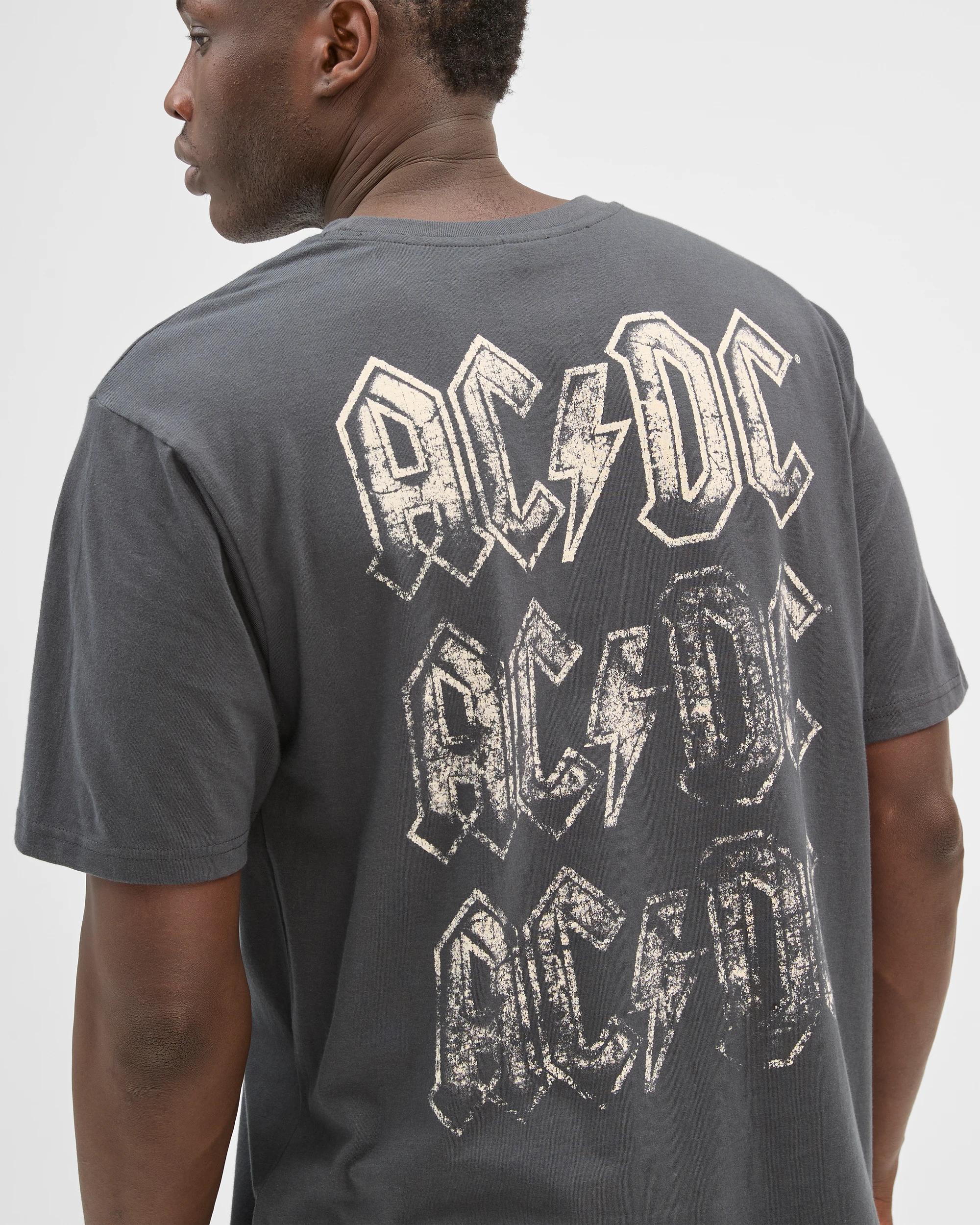 6 AC/DC Australian Cotton Short Sleeve T-Shirt WASHED BLACK, 6 of 7