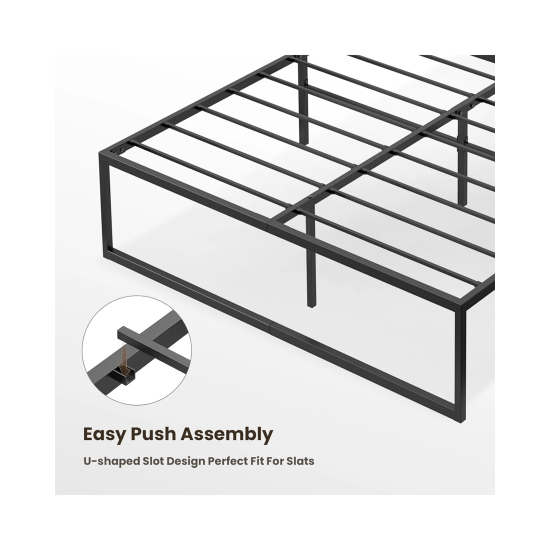 6 Advwin Single Metal Bed Frame Black, 6 of 8