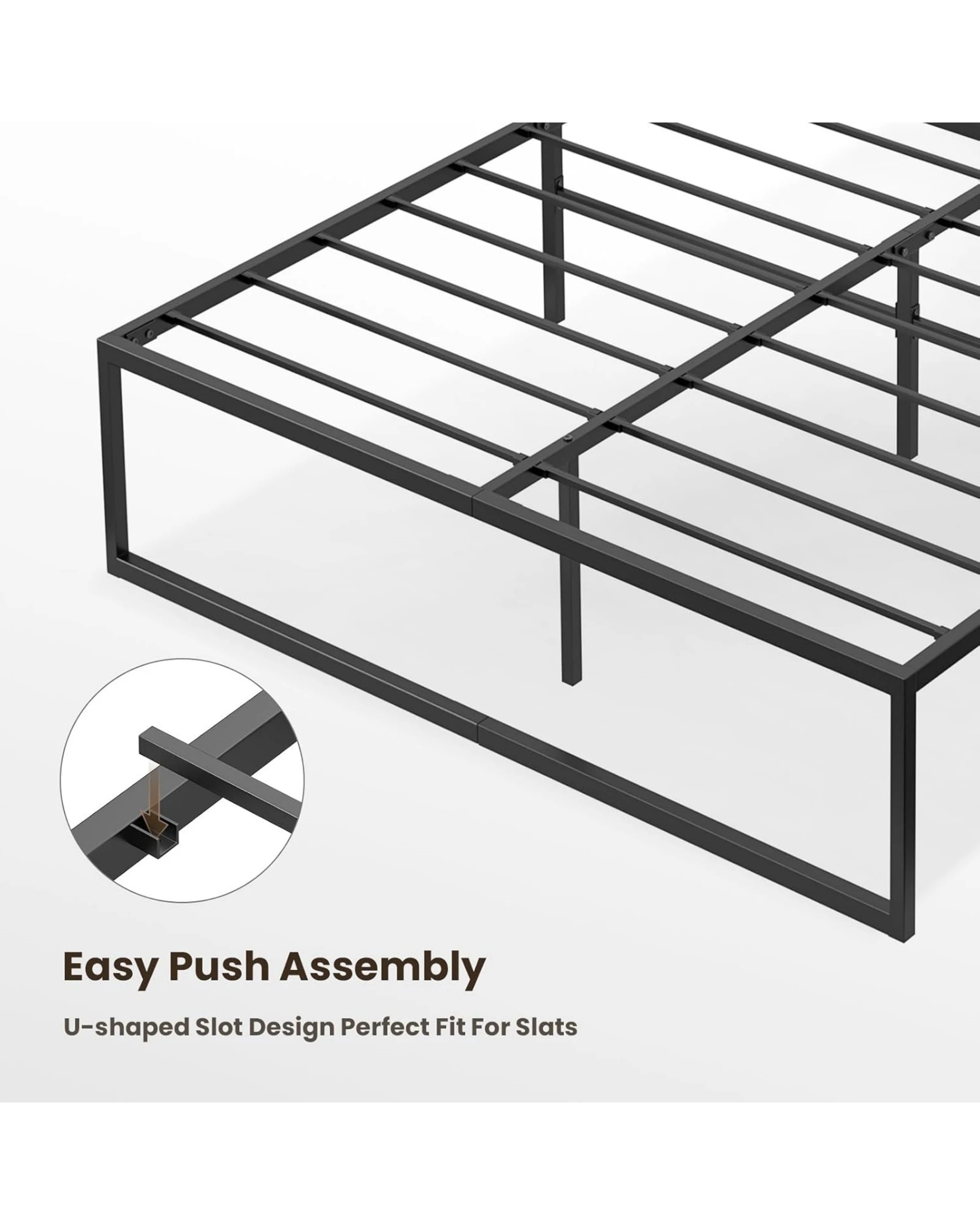 6 Advwin Single Metal Bed Frame Black, 6 of 8