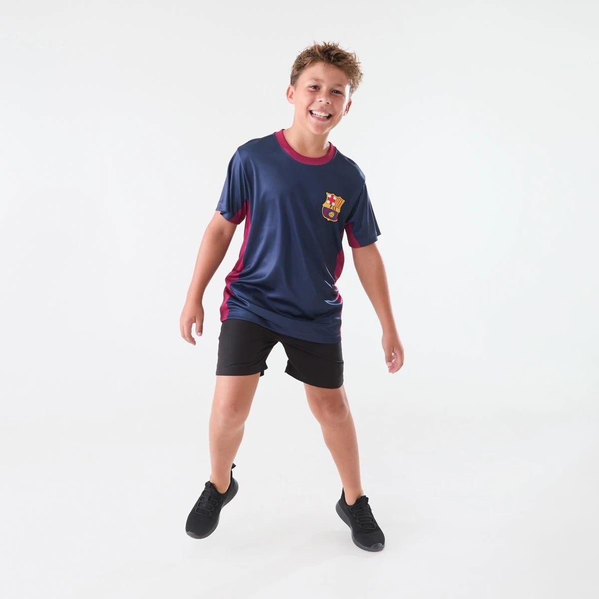 6 Official Youth Barcelona Panel Jersey T-shirt Navy, 6 of 7