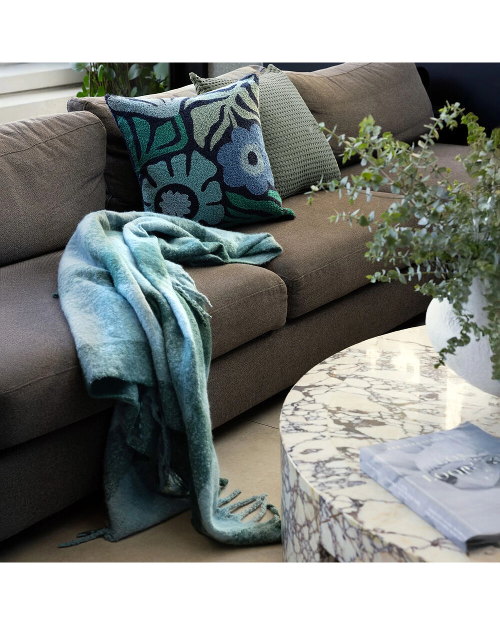 4 BAMBURY Lulu Square Sofa Cushion Decorative Throw Pillow - Multi, 4 of 4