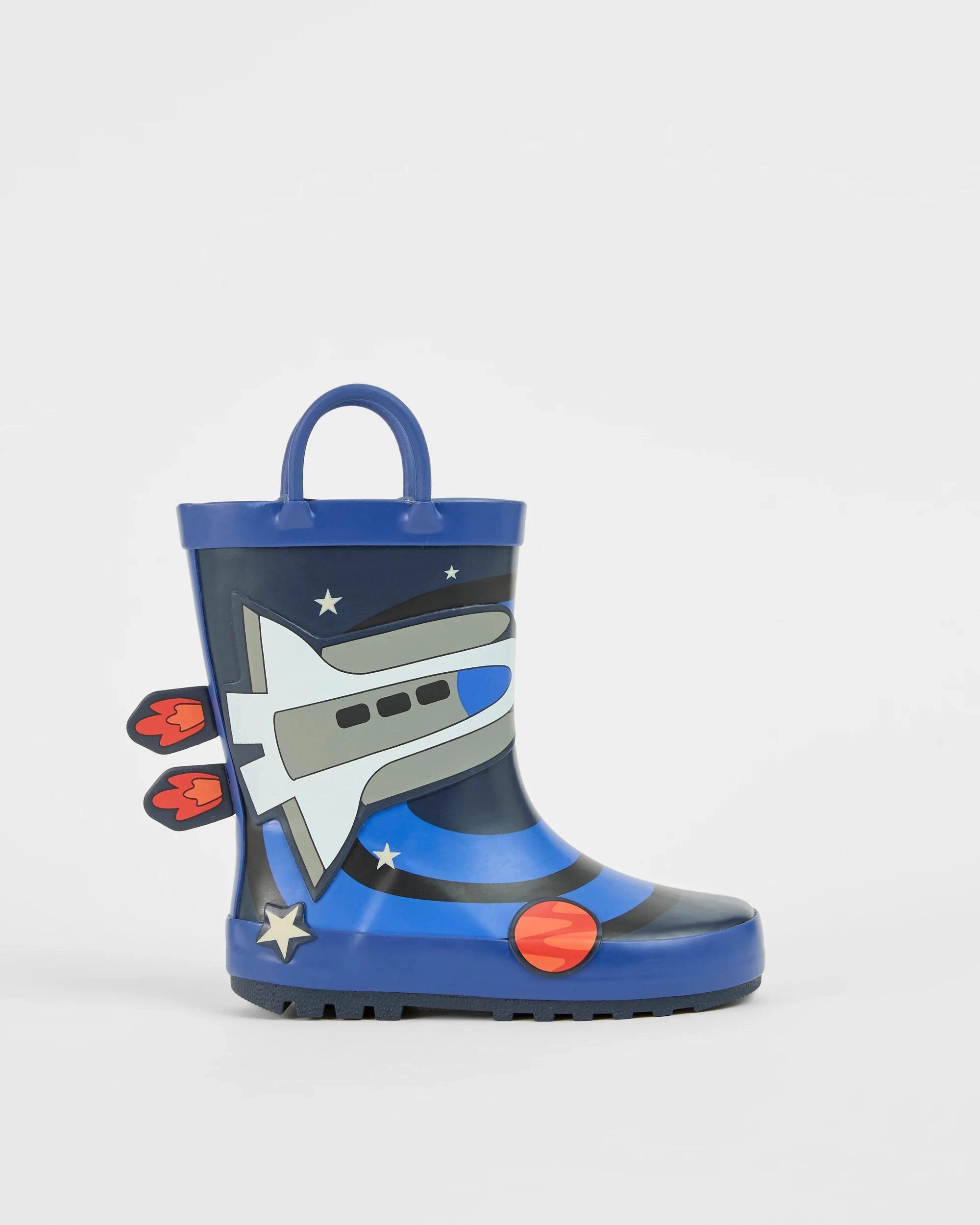 1 Target Kids Novelty Space Rainboot NAVY, 1 of 3