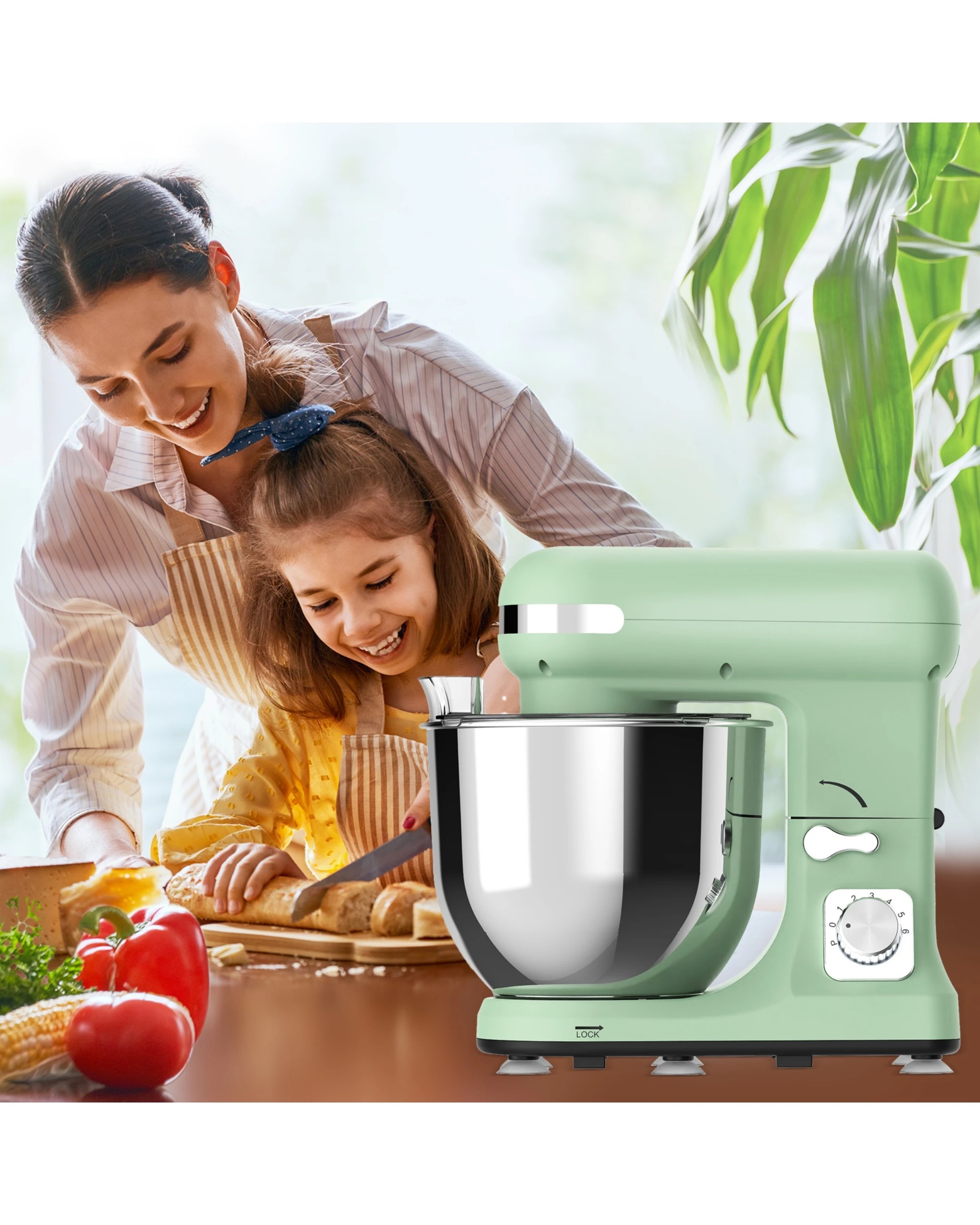 6 Advwin Green Stand Mixer 6.5L, 6 of 7