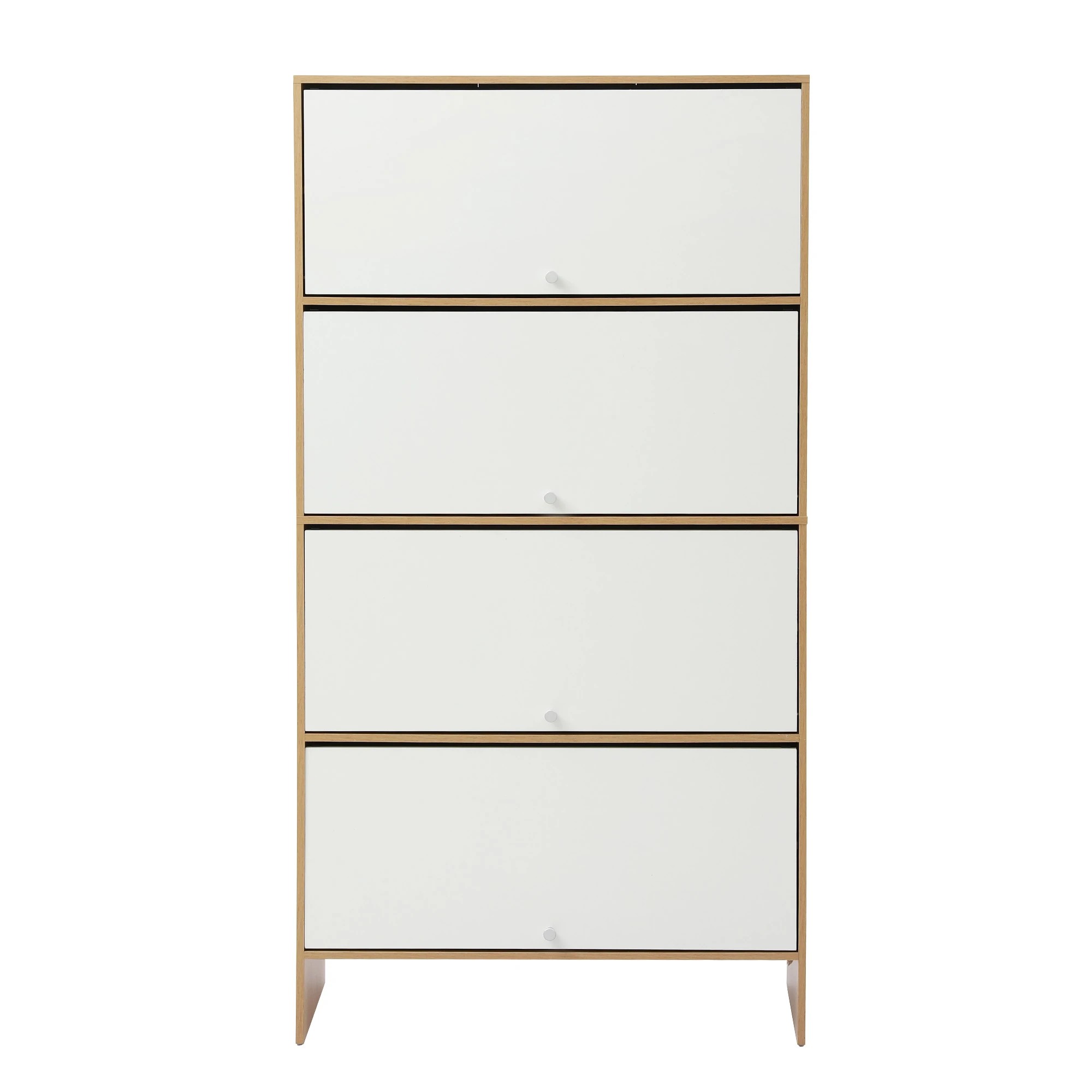 4 Artiss Narrow Shoe Cabinet Adjustable Shelves Flip-up Door 24 Pairs - Multi, 4 of 9